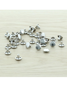 Beutel mit 100 günstigen Nieten 9 mm - Silber