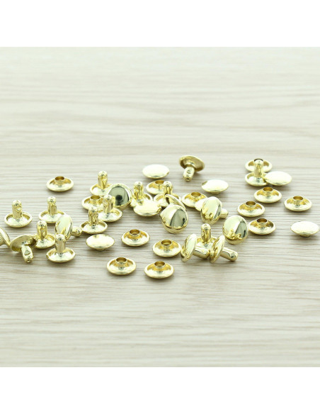 Beutel mit 100 günstigen Nieten 9 mm - Gold