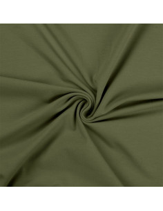 Jersey-Stoff aus Baumwolle - Khaki