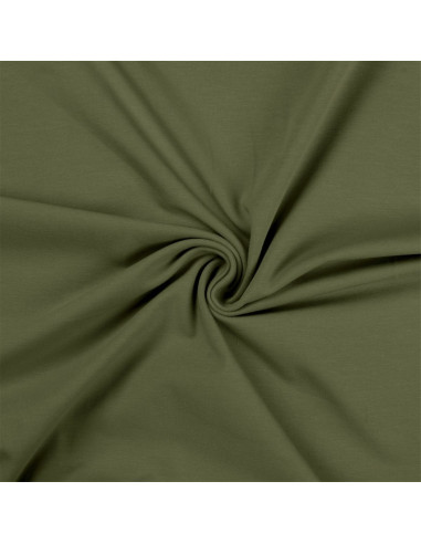 Jersey-Stoff aus Baumwolle - Khaki