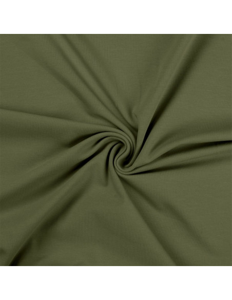 Jersey-Stoff aus Baumwolle - Khaki