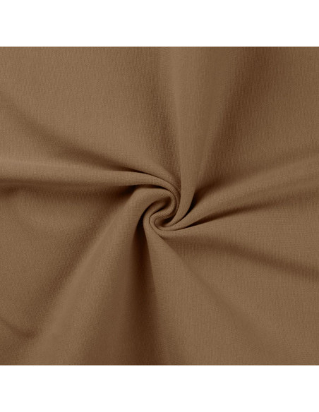 Rippstrick-Jersey-Stoff - Taupe