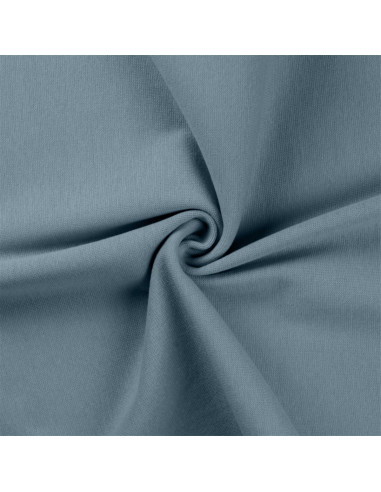 Rippstrick-Jersey-Stoff - Blaugrau