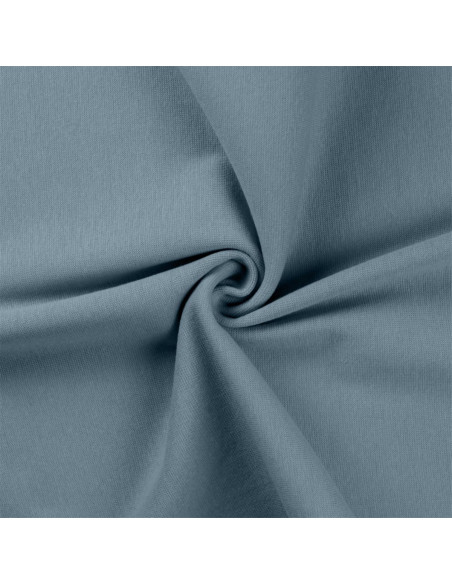 Rippstrick-Jersey-Stoff - Blaugrau