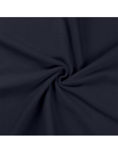 Rippstrick-Jersey-Stoff - Marineblau