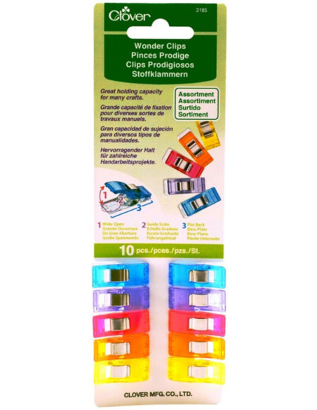 Satz mit 10 Prodige Clover Klammern - Sortiment