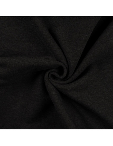 Sweatshirtstoff - Dunkelgrau meliert