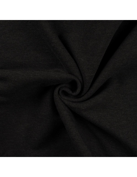 Sweatshirtstoff - Dunkelgrau meliert