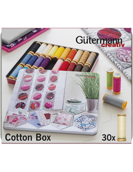 Set mit 30 Nähfäden aus Baumwolle von Gütermann