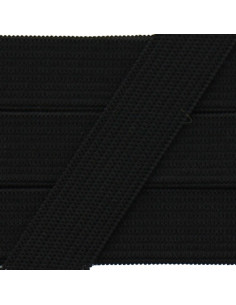 Weiches Gummiband 15 mm - Schwarz