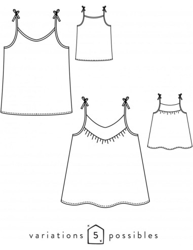 Tanktop- oder Kleidmuster Crépuscule - Atelier Scämmit