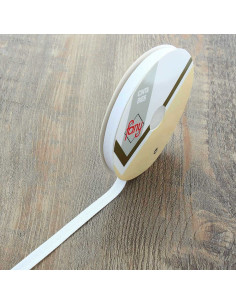 Bügelbares Quilt-Schrägband - Rolle mit 10 Metern - Weiß