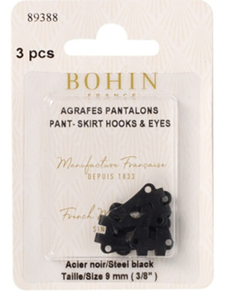 Verschlussklammern für schwarze Bohin-Hose