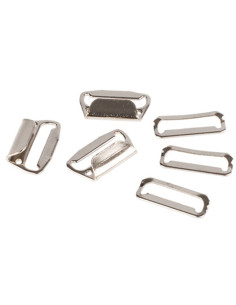 Flache Verschlussklammern für Röcke 25 mm Silber Bohin 2
