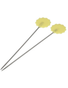 Schachtel mit 50 gelben Blumenstecknadeln aus Kunststoff von Bohin 2