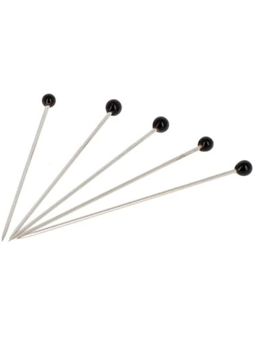 Schachtel mit 100 extra langen schwarzen Glaskopfstecknadeln von Bohin