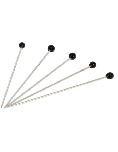 Schachtel mit 100 extra langen schwarzen Glaskopfstecknadeln von Bohin