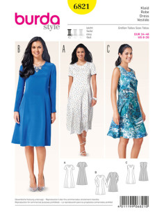 Kleid Schnittmuster - Burda 6821