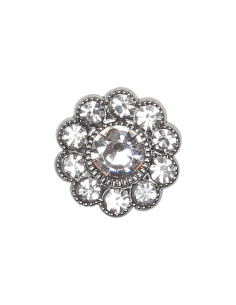 Set mit 4 Strass-Diamantknöpfen 17 mm - Weiß 2