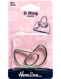 Set aus 2 D-Ringen - Silber 32 mm