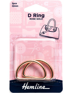 Set aus 2 D-Ringen - Roségold 32 mm