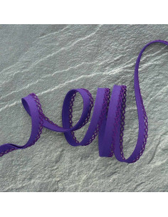 Gefaltetes Schrägband mit Zacken - Violett