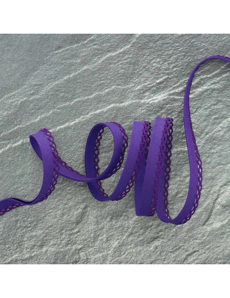 Gefaltetes Schrägband mit Zacken - Violett