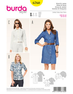 Kleid- und Jackenmuster - Burda 6760