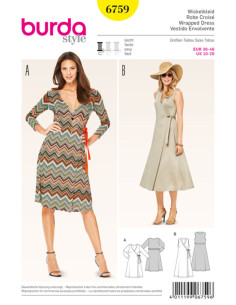 Wickelkleid-Schnittmuster - Burda 6759