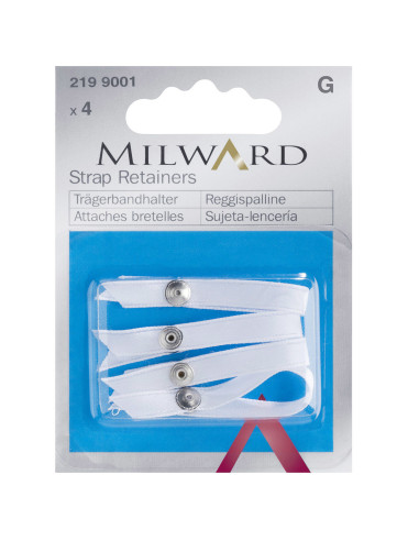 Paket mit 4 Hosenträgerclips - Weiß