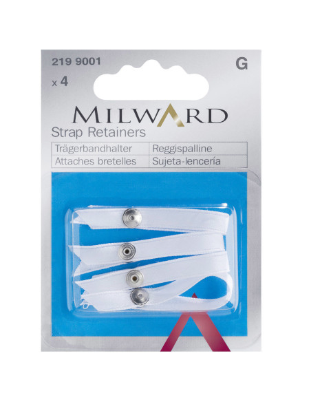 Paket mit 4 Hosenträgerclips - Weiß