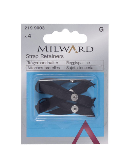 Paket mit 4 Hosenträgerclips - Schwarz