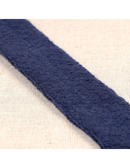 Schrägband Frottee - Marineblau