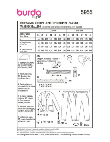 Kostümschnittmuster - Burda 5955