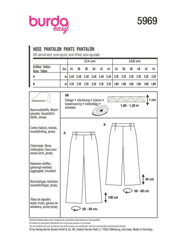Hosenmuster - Burda 5969