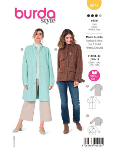 Jacken- und Mantelschnittmuster - Burda 5974