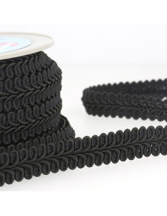 Chanel-Stil Zierband - Schwarz