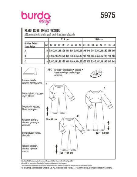 Kleidmuster - Burda 5975
