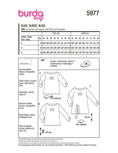 T-Shirt-Schnittmuster - Burda 5977
