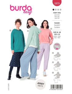 Sweatshirt-Schnittmuster - Burda 5979