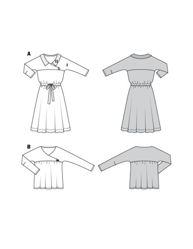 Kleid- und Blusenmuster - Burda 5980