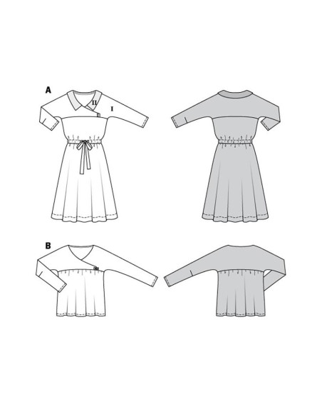 Kleid- und Blusenmuster - Burda 5980