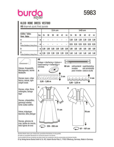 Kleidmuster - Burda 5983