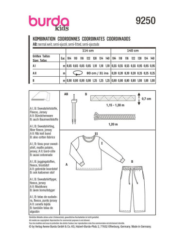 Schnittmuster - Burda 9250