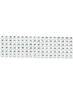 Strassband 30 mm silber