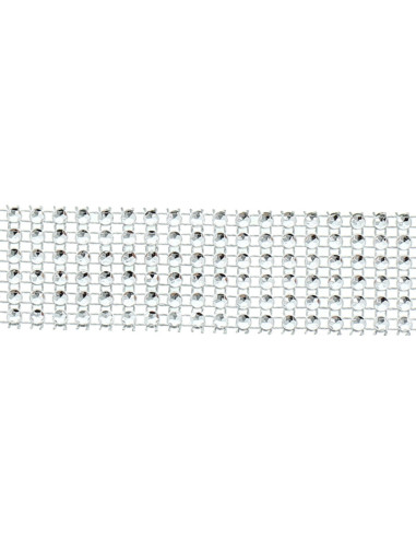 Strassband 30 mm silber