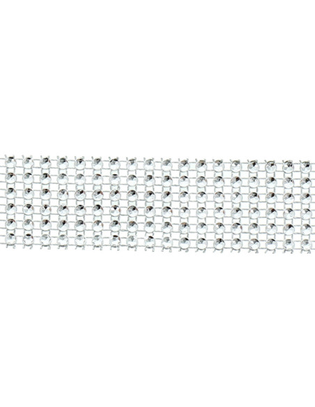 Strassband 30 mm silber