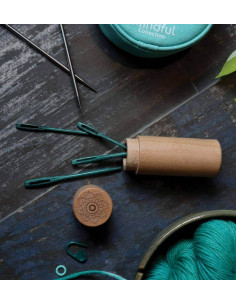 Set aus 4 Wollnadeln aus Holz Mindful Knit Pro