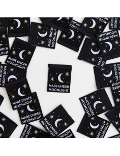 Set von 8 gewebten Etiketten - Made Under Moonlight