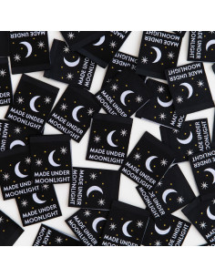 Set von 8 gewebten Etiketten - Made Under Moonlight 2